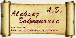 Aleksej Dokmanović vizit kartica